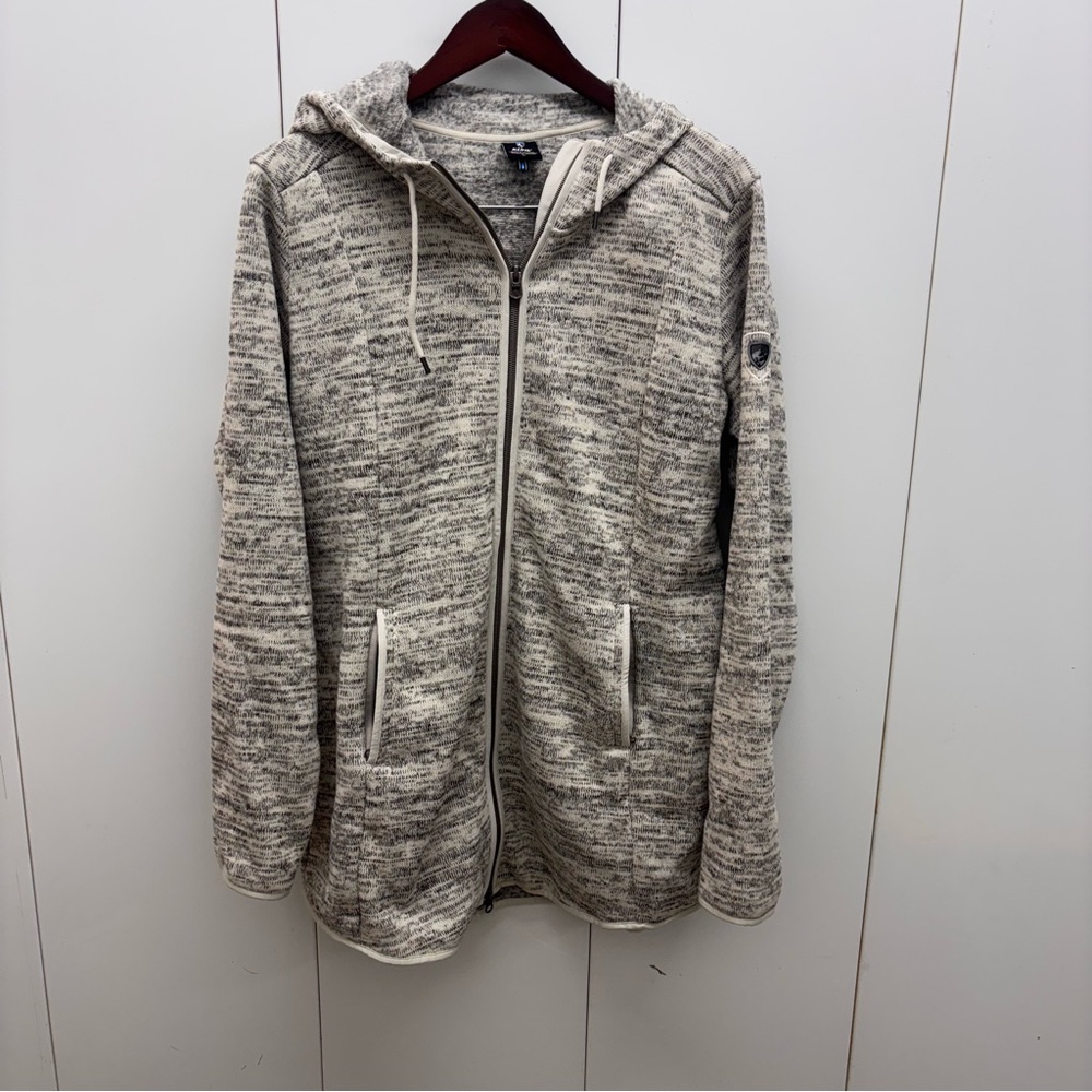 Kuhl The Ascendyr Ash‎ Fleece Outdoor Hiking Full Zip Hooded Jacket Womens Large